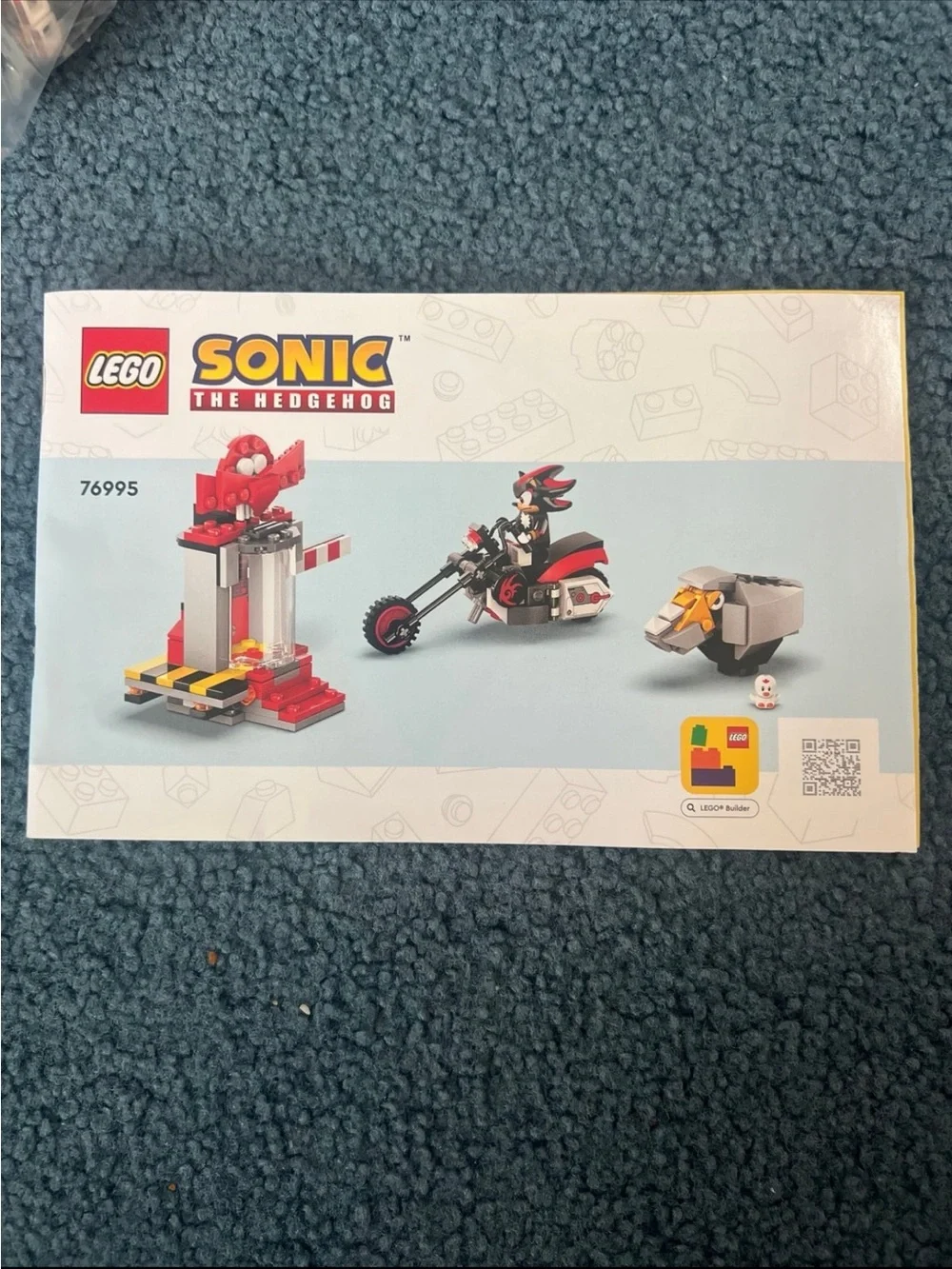 LEGO Sonic The Hedgehog Red and Black Shadow Bike Chase Set